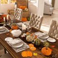 Irenare 4 Pcs Fall Crochet Pumpkins Coaster Halloween Thanksgiving Decor