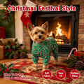 Dog Pajamas Christmas Puppy Onesie Long Sleeve Pets Clothes Jumpsuits PJS