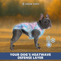 Spark Paws Dog Cooling Vest - SPF 50 UV Sun Protection - Summer Heat Relief Gear for Dogs, Lightweight, Evaporative Cooling - Dog Anxiety Relief Vest During Hot Days - Snowcone, XL