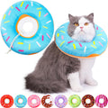 Hpetppy Cat Cone Collar Soft, Cat Recovery Collar for Wound Healing Cute Donut Adjustable Kitten Cones to Stop Licking Comfortable Lightweight Neck Elizabethan Collars for Kittens After Surgery