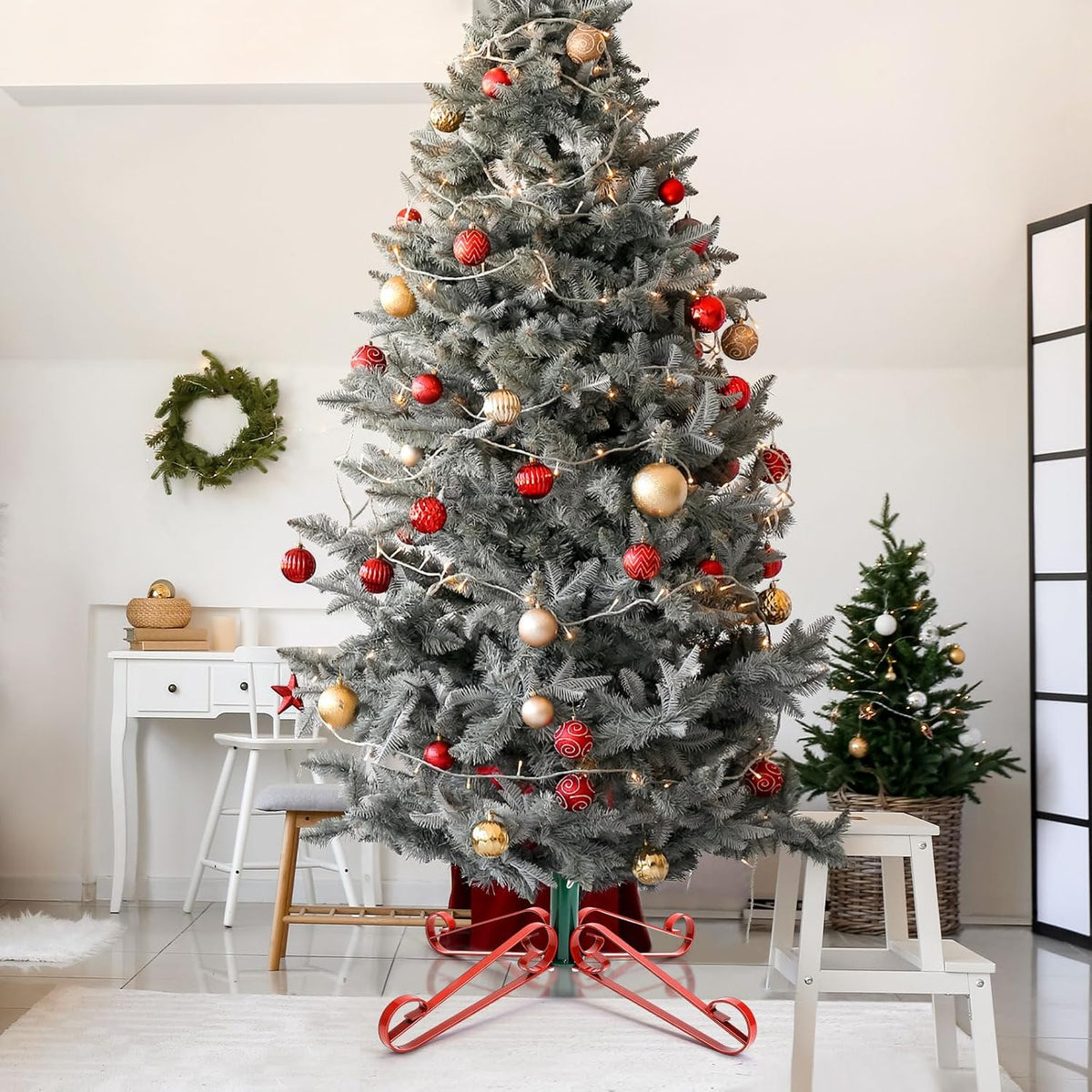 Foilswirl Christmas Tree Stand for Artificial Fake Tree 4 to 8 FT, Mix