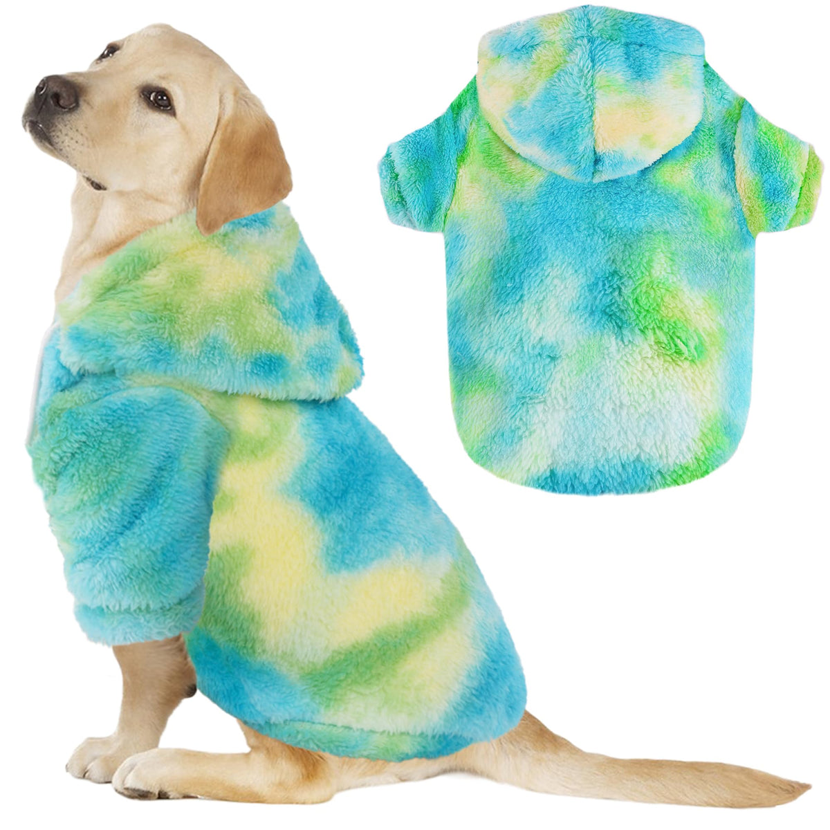 Tie-Dye Dog Hoodie Sweaters for Large Dogs Designed Dog Clothes