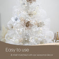 Sea Team 30-Pack Clear Christmas Ball Ornaments with Fillers, Champagne