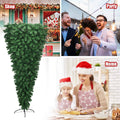 Goplus 7ft Upside Down Christmas Tree, Artificial Xmas Tree with Metal Stand, 1000 Branch Tips, Green Inverted PVC Tree for Indoor Outdoor Holiday Decoration