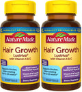 Nature Made Hair Growth Softgels, Clinically Studied Lustriva + Biotin, Vitamin C & A, Hair Growth Vitamins - Support Healthy Hair as You Age, 30 Softgels, 30 Day Supply