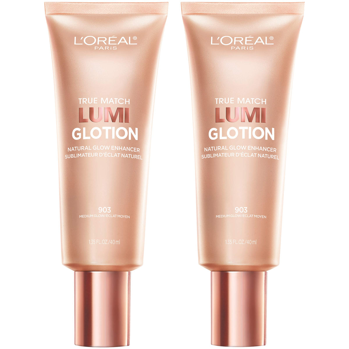 L'Oreal Paris Makeup True Match Lumi Glotion, Natural Glow Enhancer, Illuminator Highlighter, Bronzing Drops For a Sun-Kissed Glow For Face and Body, 902 Light, 1.35 fl oz