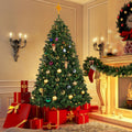 Yaheetech 6ft Pre-lit Christmas Tree with 300 Warm White Lights, Green