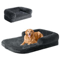 EHEYCIGA Orthopedic Foldable Human Dog Bed - 72x44x11, Grey