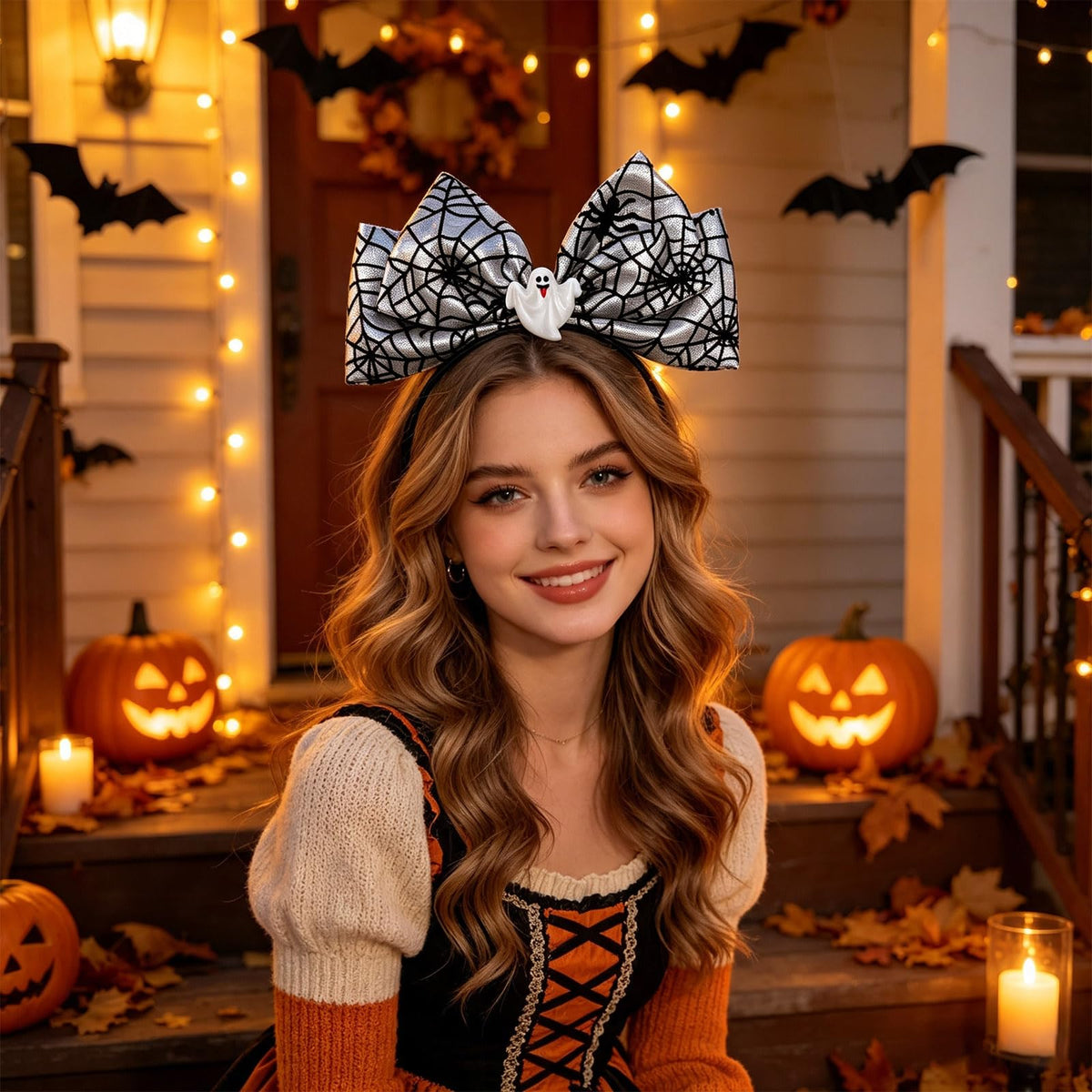 AROVFAM Halloween Hairband Black Spider Hair Accessories