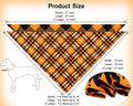 Fall Dog Bandanas 2PCS Halloween Pumpkin Spider Web Large Dogs | 2PCS reversible dog bandanas for fall & Halloween & Thanksgiving.Orange plaid/pumpkin/Spider Web design.Fits medium-large dog