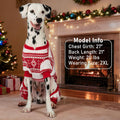 KYEESE Dog Christmas Pajamas for Small Dog Velvet Onesie with Red Snowflake