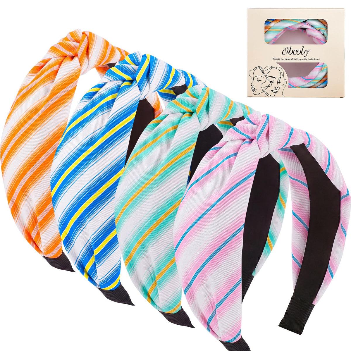 obeoby 8 Pack Halloween Headbands, Halloween Hair Accessories Gifts