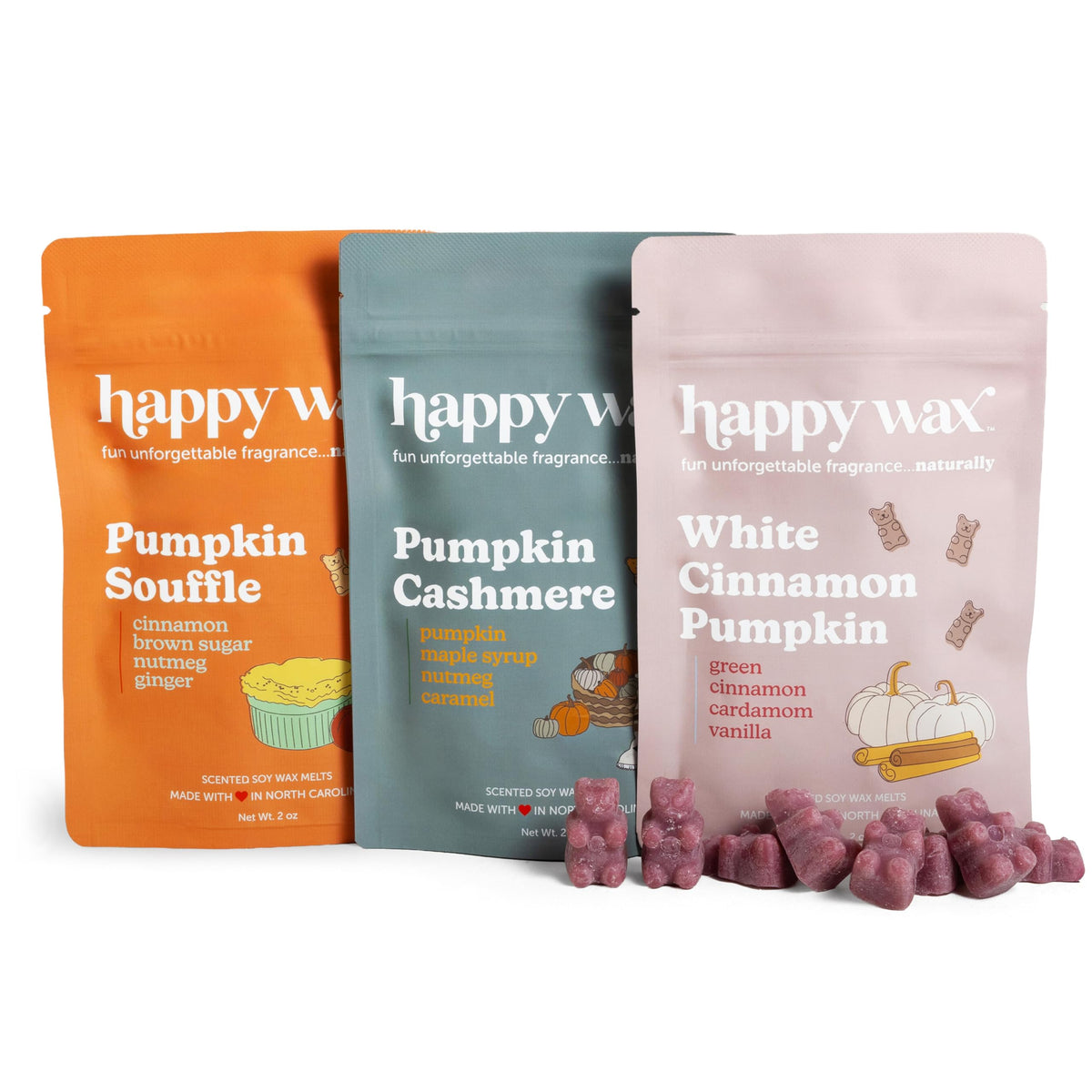 Happy Wax Fall Scented Soy Wax Melts 6oz Variety Pack - Fall Mix