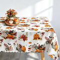 Fall Thanksgiving Tablecloth Waterproof Pumpkin Table Cloths for Autumn Harvest Indoor Outdoor Dining Room Decor-60 * 84" Oval