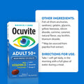Ocuvite 50+ Eye Vitamin & Mineral Supplement, Multivitamin for Vision & Ocular Health with Omega-3, Zinc, Vitamins C & E, Lutein & Zeaxanthin, Zinc Supplements for Women and Men, 90 Softgels