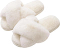 Evshine Memory Foam Fuzzy House Slippers for Women