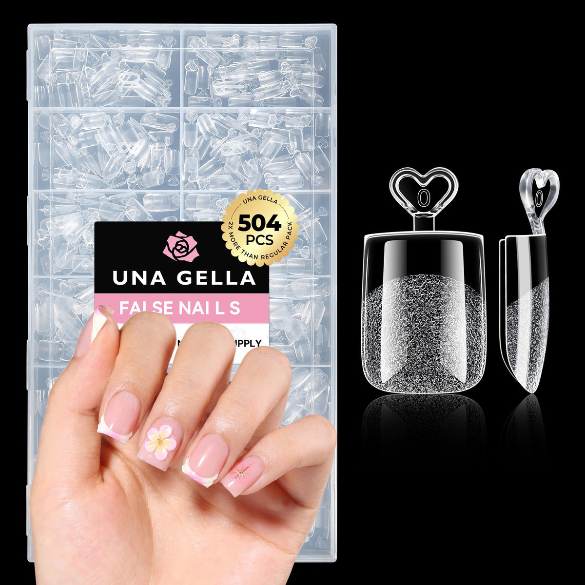 UNA GELLA Nail Glue Strong Gel No U V, 15g*2pcs Nail Glue for Press Ons No Lamp Needed, Quick Dry Semi Solid Nail G LUE, Super Strong Gel glue for Nails Long Lasting Extension DIY Kit