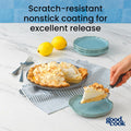 GoodCook Everyday Pie Pan Scratch-Resistant Nonstick Heavy Duty Steel Construction with Wide Rim, 9-Inch, Gray