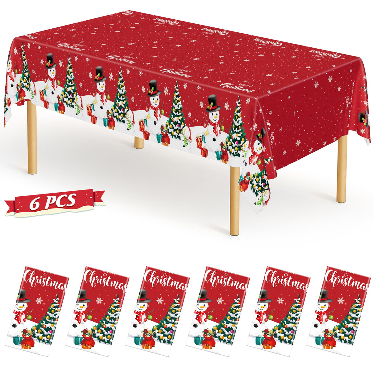 3 Pack Thanksgiving Tablecloths, 108" x 54" Disposable Turkey Table Cloth