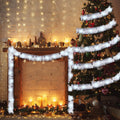 16.4 ft Christmas Tinsel Garland with Light, Multicolor, Red and Green