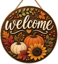Thanksgiving Decorations - Fall Thanksgiving Welcome Sign for Front Door