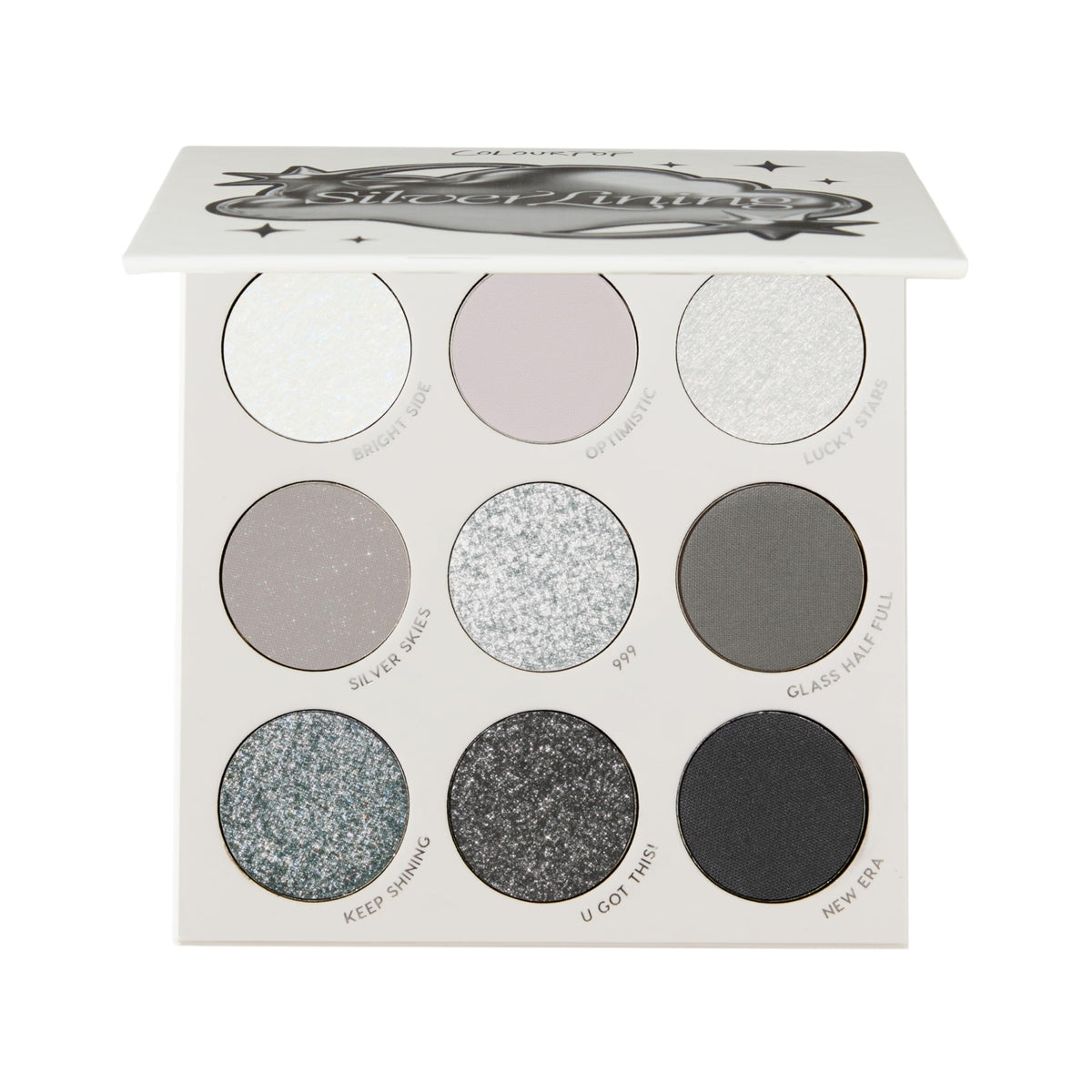 ColourPop Blowin' Smoke Eyeshadow Palette - Silver & Smokey Eye Eyeshadow Palette with Metallic & Matte Finishes - High-Pigment Eye Makeup with Long-Wearing Formula (0.3 oz)
