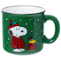 Silver Buffalo Peanuts Snoopy Fall Leaf, Wide Rim Ceramic Mug, 16oz