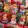16Pcs Gingerbread Cat Christmas Ornaments