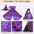 Halloween Dog Costume Dog Witch Cape Witch Hat Set Pet Wizard Cloak Vampire Devil Outfit Puppy Cat Halloween Cloak Devil Clothes Outfit Apparel Cosplay for Small Medium Large Dogs 2Pcs XL