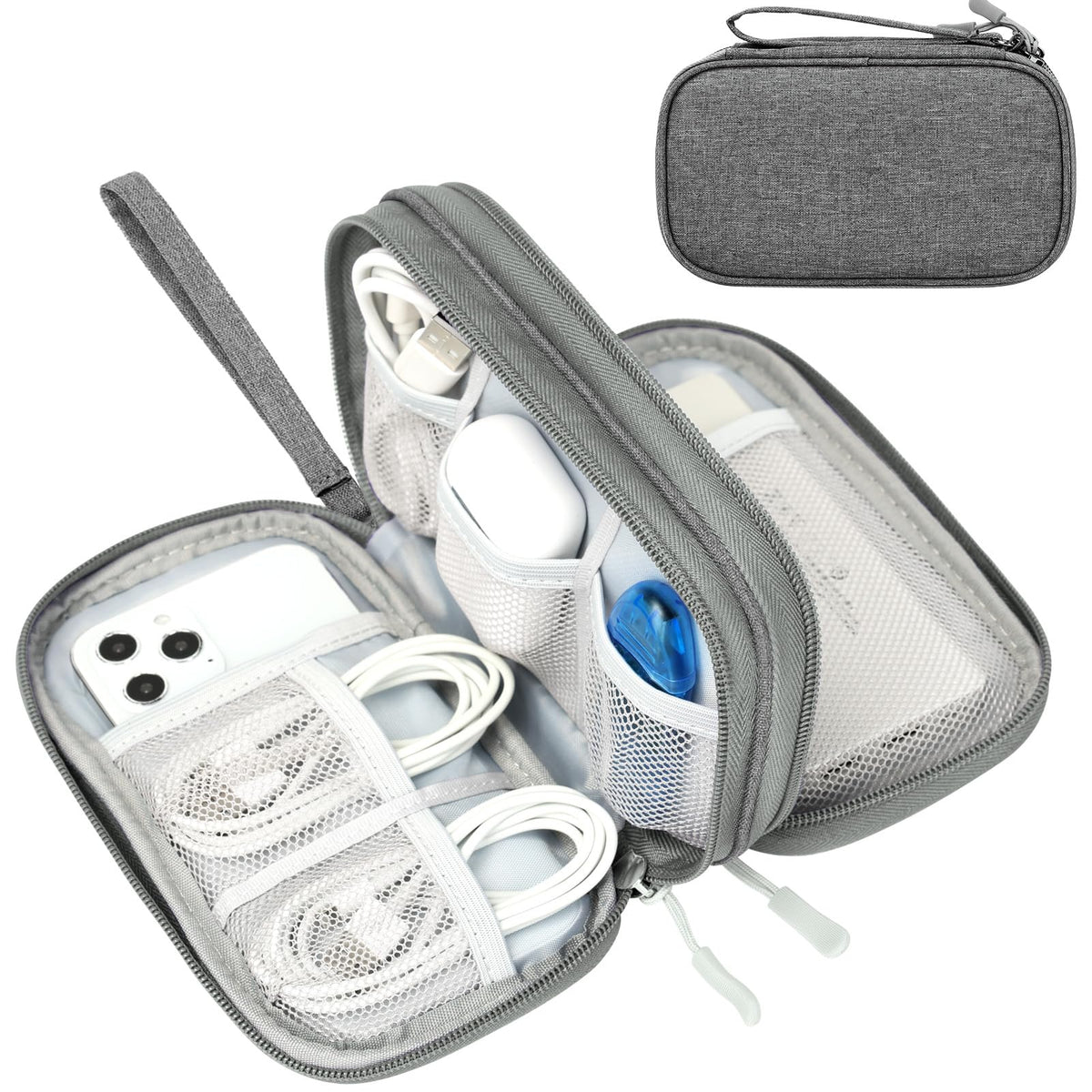 FYY Electronic Organizer, Travel Tech Pouch Bag, Cable Organizer Black