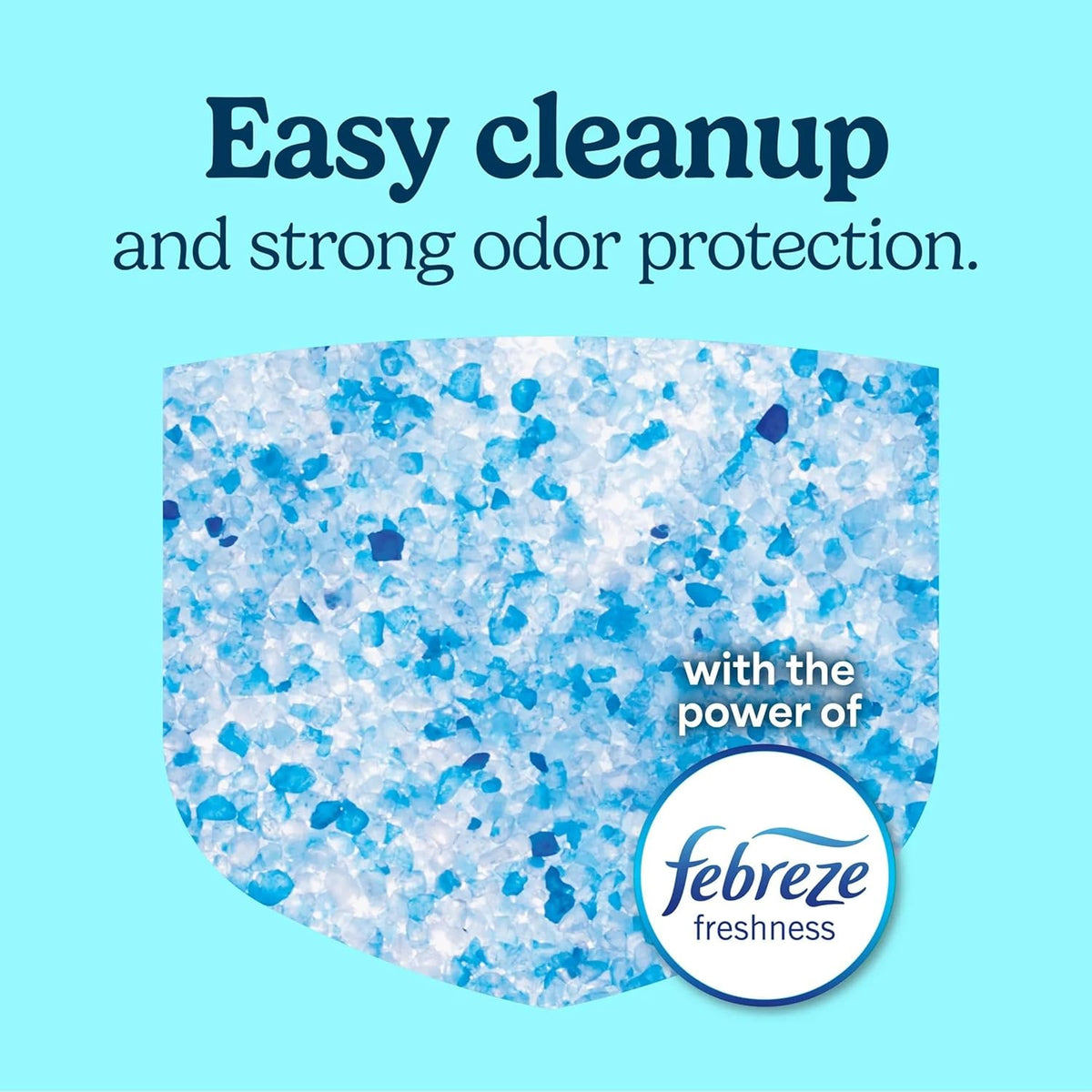 Fresh Step Clean Care Crystsal Cat Litter with Febreze Freshness, Ammonia Block Technology, Lightweight Fresh Step Crystals, Low Dust, 8 lb. Bag, Pack of 2