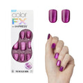 Kiss colorFX by Impress Press On Nails, Levels, 30 No Glue Peel and Stick Nails Kit with IMPROVED Adhesive, Pink Squoval Chrome Effect, Includes Prep Pad, Manicure Stick & Mini File