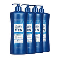 Suave Men Ocean Charge 2 in 1 Refreshing Shampoo & Conditioner with Pro Vitamin B5, Hydrates & Revitalizes Hair, Ocean Fresh Scent, 4 Count, 40 FL OZ Pump