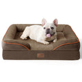 Bedsure Orthopedic Dog Bed Medium Size Dogs - Washable Small Medium Dog Cat Bed Waterproof, Comfort Cats Couch Sofa with Washable Removable Cover, Pets Bed with Nonskid Bottom, Grey, 28"