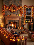 8.5Ft Thanksgiving Turkey String Lights, 10 LED Outdoor with Garland Decor