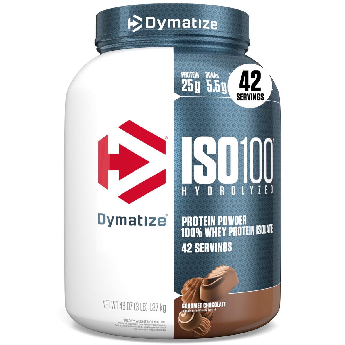 Dymatize ISO 100 Whey Protein Powder with 25g of Hydrolyzed 100% Whey Isolate, Vanilla 5 Pound, Package may vary