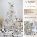 Sea Team 30-Pack Clear Christmas Ball Ornaments with Fillers, Champagne