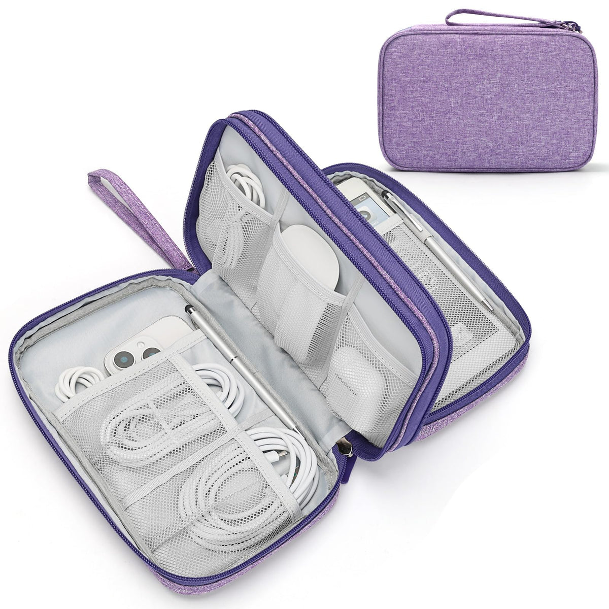 FYY Electronic Organizer, Travel Tech Pouch Bag, Cable Organizer Black