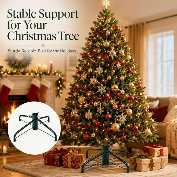 SOMITO Folding Metal Christmas Tree Stand for 3 ft to 6 ft Artificial Trees