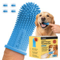 Jasper Dog Toothbrush, 360 Dog Tooth Brushing Kit, Finger Toothbrush, Cat Tooth Brush, Teeth Cleaning, Pet Tooth Brush for Small & Large Pets, Pet Toothpaste Not Included, 2-Pack Blue