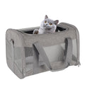 Cat Carrying Case - Pet Carrier Airline Approved, Protable and Breathable Pet Travel Carrier Removable Fleece Pad, Collapsible Cat Carrier Dog Carrier for Medium Cats Small Cats Dogs (Small, Pink)