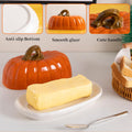 Pumpkin Butter Dish with Lid for Countertop Pumpkin Fall Kitchen Decor