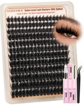 Goddvenus Manga Lash Clusters With Spikes Wispy Cluster Eyelash Extensions Fluffy Anime Eyelashes Clusters Reusable Faux Mink Fairy Individual Lash Extension (D Curve 12-18mm 204 pieces)