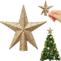 SUNEZLGO Mini Christmas Tree Topper, 3.35 Inch Small Star Treetop, Small Christmas Tree Top, Mini Christmas Tree Ornaments, Ornaments for Tree, Tree Star for Xmas Holiday Party Home Decoration