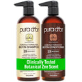 PURA D'OR Anti-Thinning Biotin Shampoo & Hair Regrowth Conditioner, CLINICALLY TESTED Effective Results, Thickening Herbal Blend For Women & Men, Original Gold Label Set, Natural Earthy Scent, 16oz x2