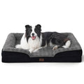Bedsure Orthopedic Dog Bed Medium Size Dogs - Washable Small Medium Dog Cat Bed Waterproof, Comfort Cats Couch Sofa with Washable Removable Cover, Pets Bed with Nonskid Bottom, Grey, 28"