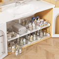 Vtopmart 4 Pack Pull Out Bathroom Under Sink Organizer (S-Standard) | Slide-out drawers, Multi-purpose storage, Clear visibility, Easy Set-up