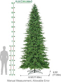 Glitzhome 15ft Prelit Artificial Christmas Tree, Vibrant Evergreen Fir with 5,000 Warm White/Multi-Color Chasing and Twinkling Lights, 13,459 PE&PVC Branch Tips, 9 Function w/Foot Pedal, Simple Setup