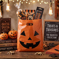 Choice Marts 100 Halloween Candy Bags Bulk 12x15 Treat Bags with Handles