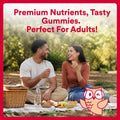 SmartyPants Plus Multi & Omegas Men and Women's Multivitamin Gummies with Omega 3 DHA/EPA, Vitamin D3, C, B12, B6, A, K, Zinc, Biotin, Clean Label, Three Fruit Flavors, 90 Count (30 Day Supply)